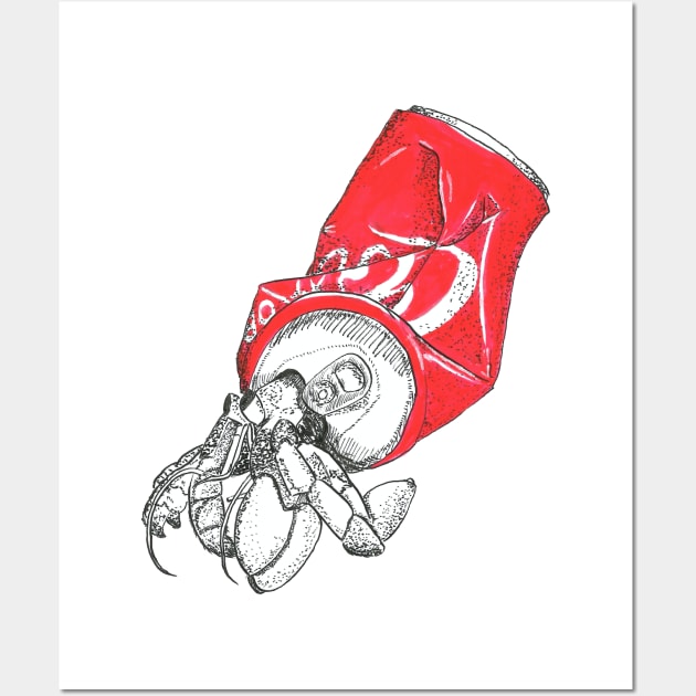 Hermite-Crab cola Wall Art by Créa'RiBo